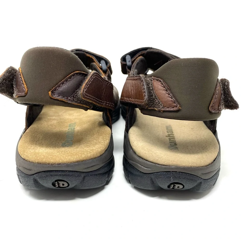 Dunham St. Johnsbury Men’s Leather Sandals Brown New in Box Removable Backstrap